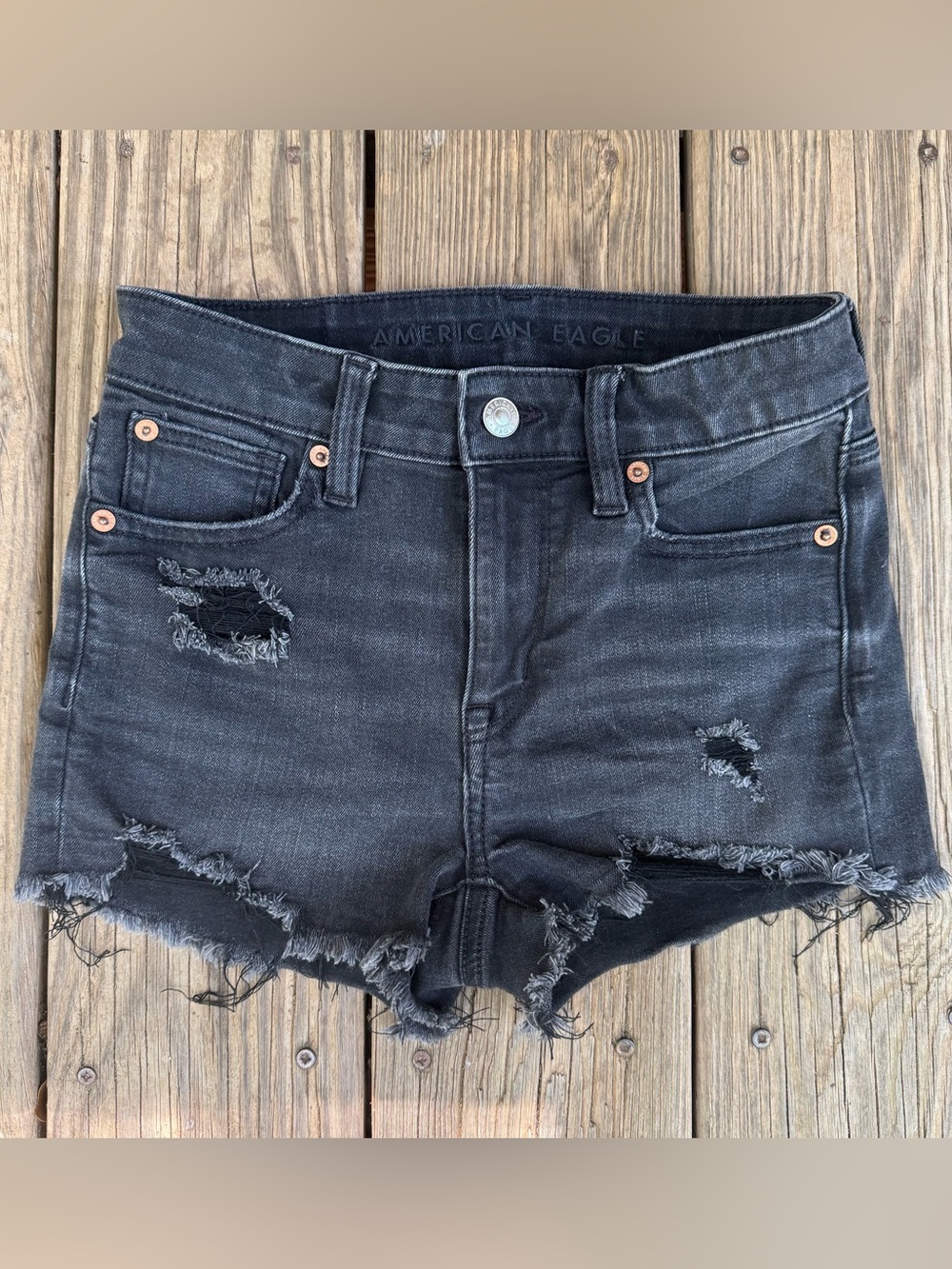 American Eagle Black Jean Shorts